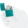 Classic Candy Teal Zippo Logo