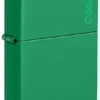 Classic Grass Green Matte Zippo Logo