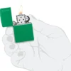 Classic Grass Green Matte Zippo Logo