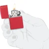Classic Red Matte Zippo Logo