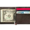 Mocha Leather Wallet- Anchor Metal Plate Design