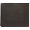 Mocha Leather Wallet- Anchor Metal Plate Design