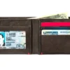 Mocha Leather Wallet- Anchor Metal Plate Design