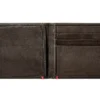 Mocha Leather Wallet- Anchor Metal Plate Design