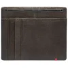 Mocha Leather Wallet- Anchor Metal Plate Design