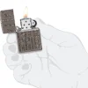 Reverse Carve Zippo Design